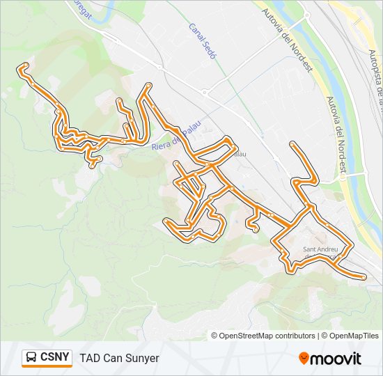 CSNY Bus Line Map