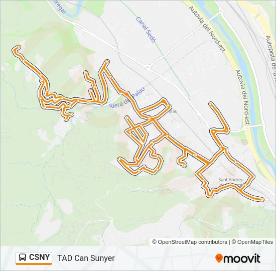 CSNY Bus Line Map