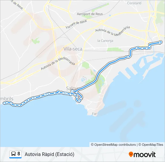 8 Bus Line Map