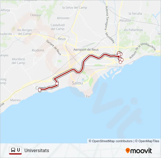 U Bus Line Map