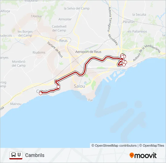 U Bus Line Map