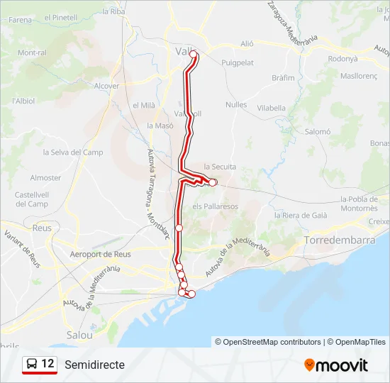 12 Bus Line Map