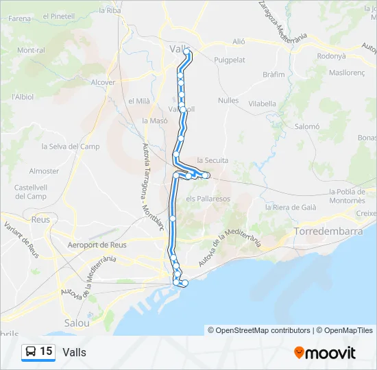 15 Bus Line Map