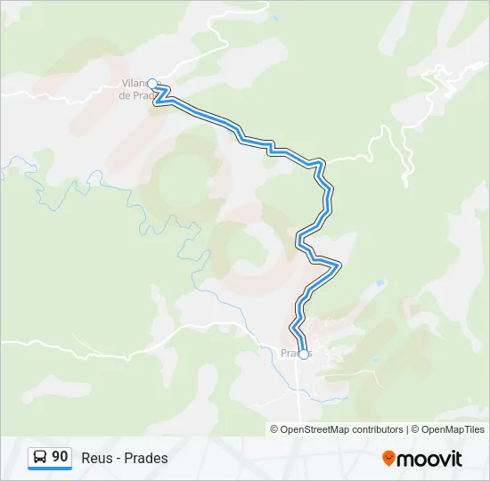 90 Bus Line Map