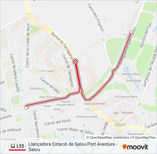 L55 Bus Line Map