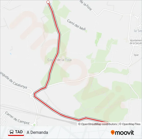 TAD Bus Line Map