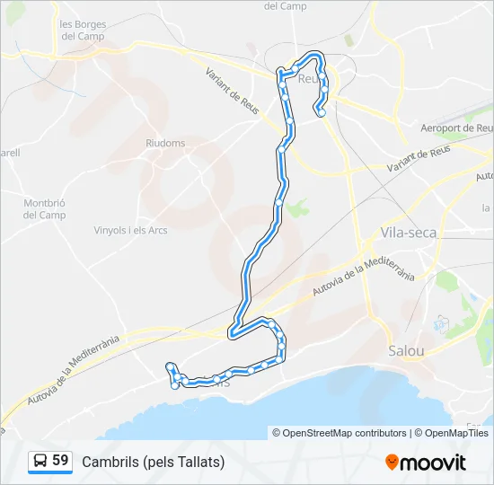 59 Bus Line Map