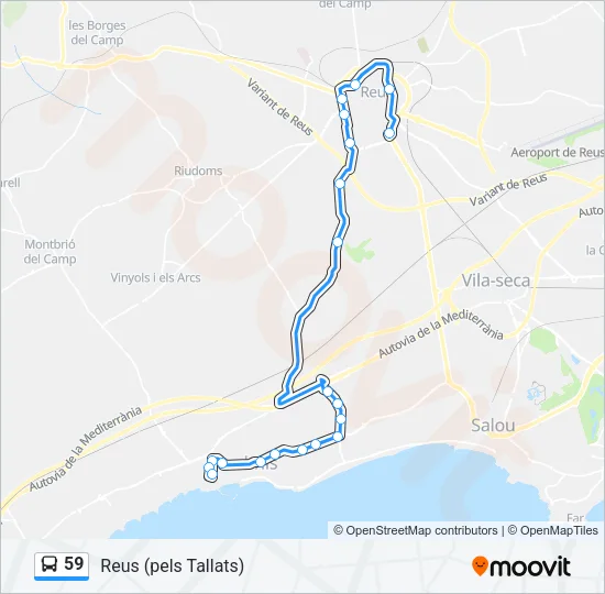 59 Bus Line Map