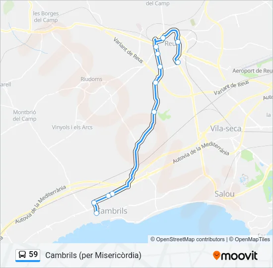 59 Bus Line Map