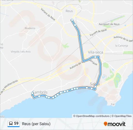 59 Bus Line Map