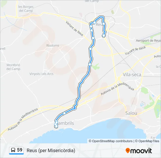 59 Bus Line Map