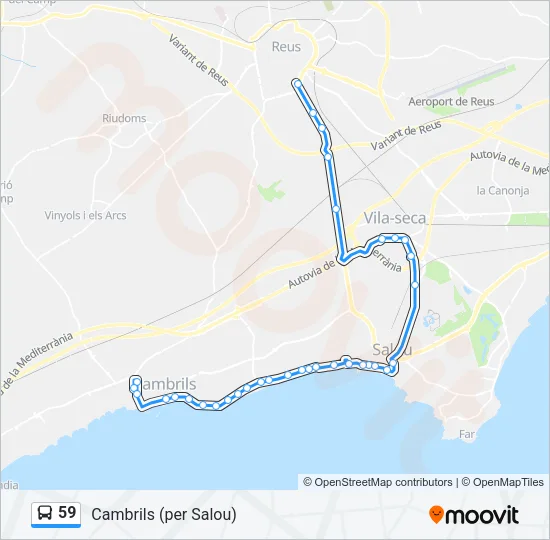 59 Bus Line Map