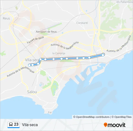 23 Bus Line Map