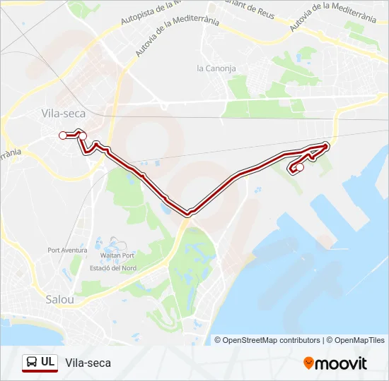 UL Bus Line Map