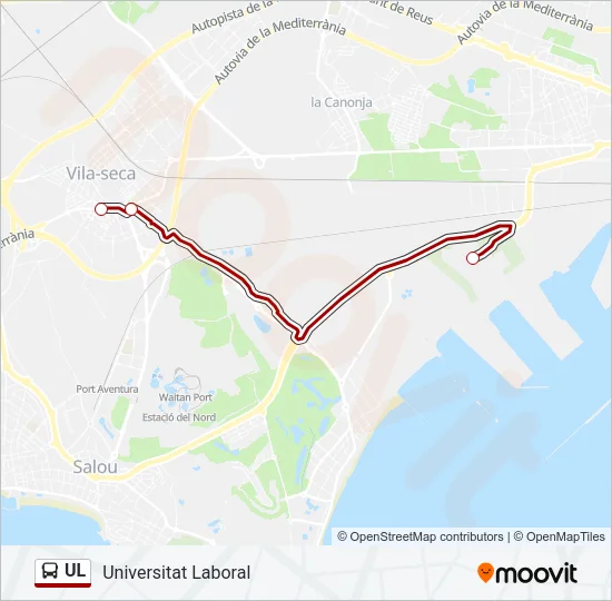 UL Bus Line Map