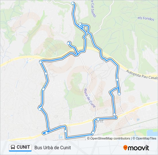 CUNIT Bus Line Map