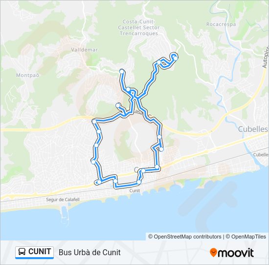 CUNIT Bus Line Map