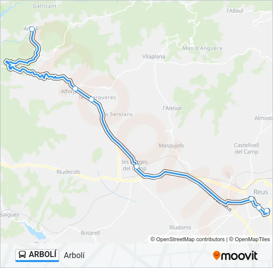 ARBOLÍ Bus Line Map