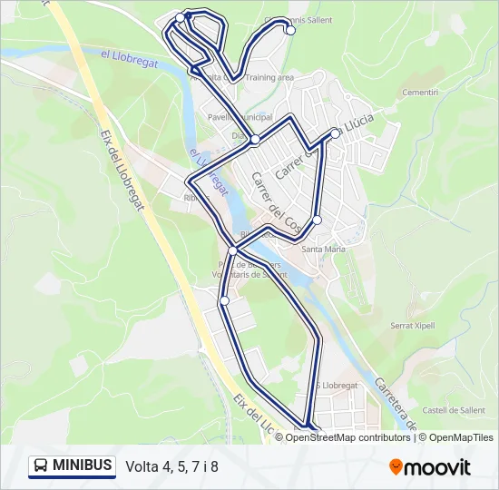 MINIBUS bus Mapa de línia