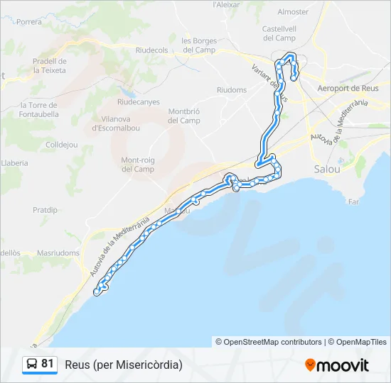 81 Bus Line Map