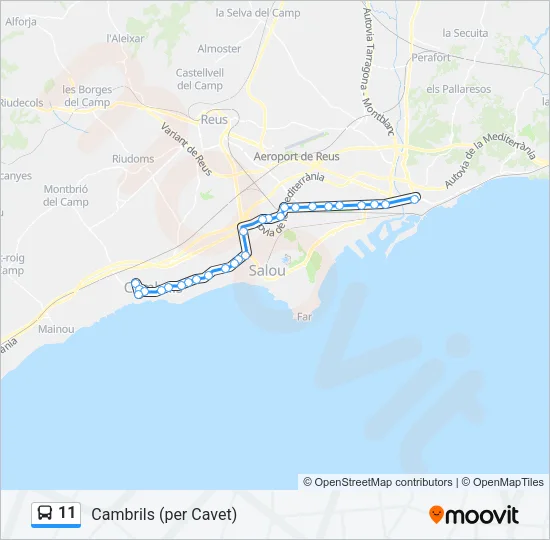 11 Bus Line Map