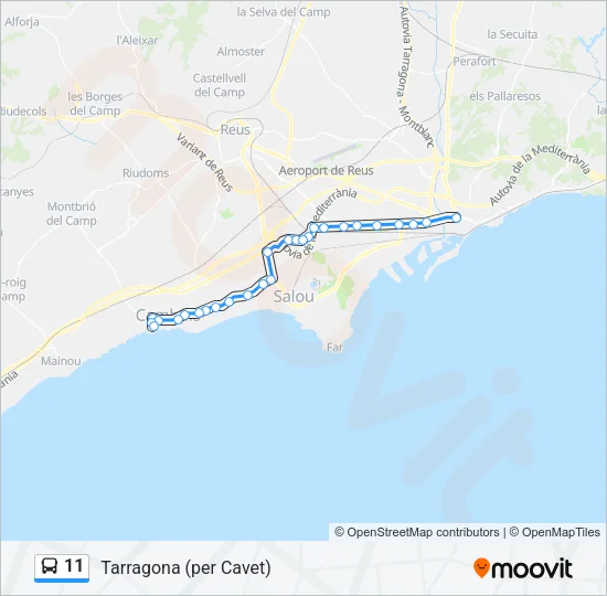 11 Bus Line Map