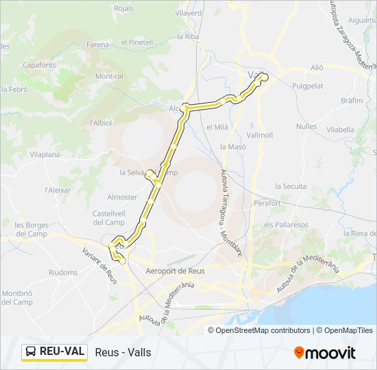 REU-VAL Bus Line Map