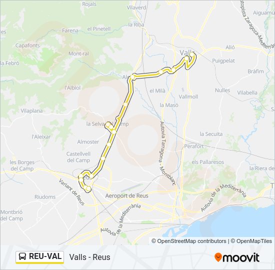 REU-VAL Bus Line Map