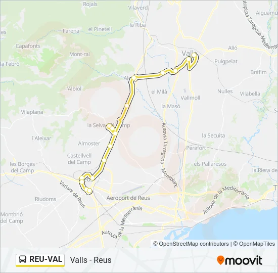 REU-VAL Bus Line Map