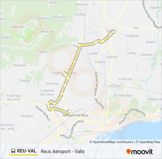 REU-VAL Bus Line Map