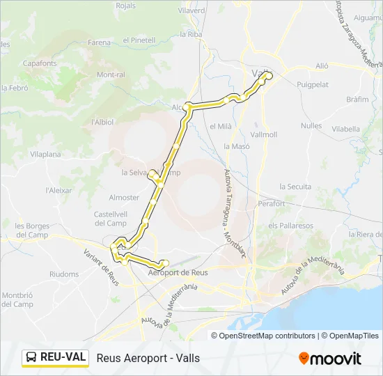 REU-VAL Bus Line Map