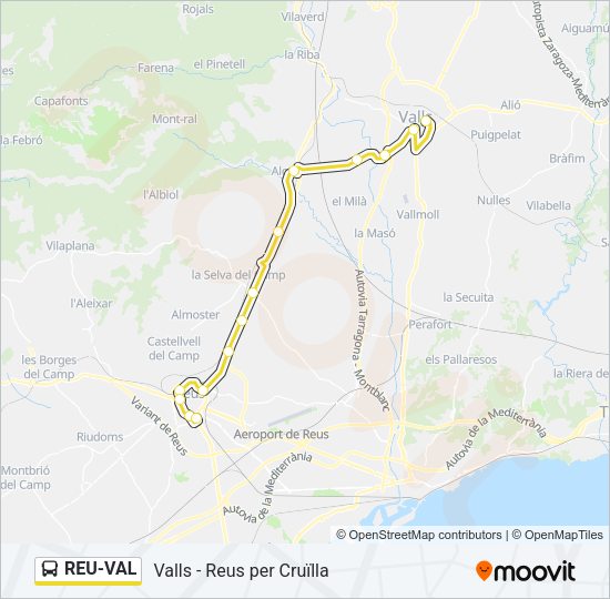 REU-VAL Bus Line Map