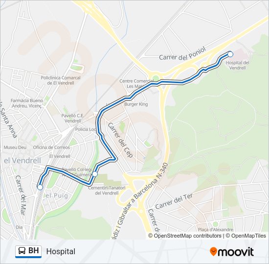 BH Bus Line Map