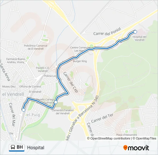 BH bus Mapa de línia