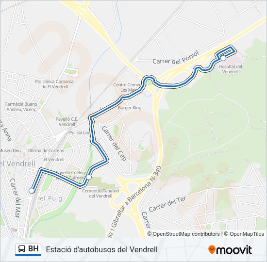 BH Bus Line Map