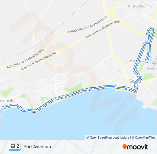 2 Bus Line Map