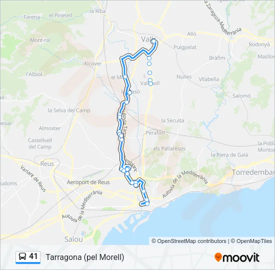 41 Bus Line Map