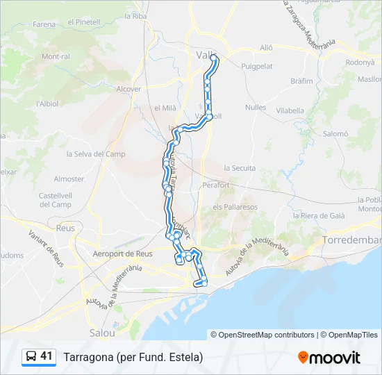41 Bus Line Map