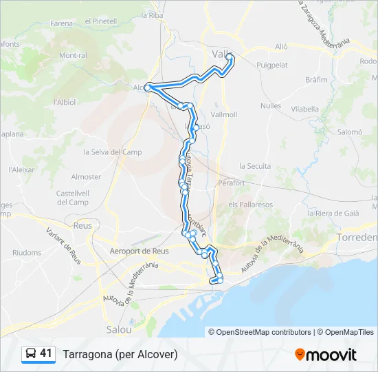 41 Bus Line Map