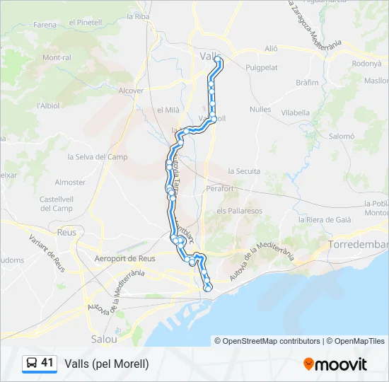 41 Bus Line Map