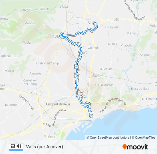 41 Bus Line Map