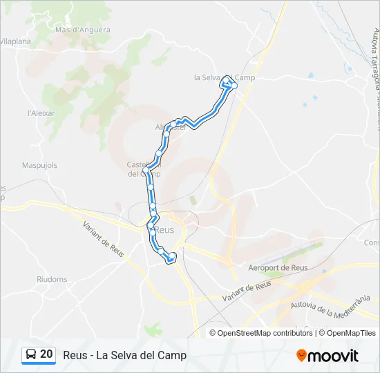 20 Bus Line Map