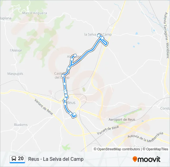 20 Bus Line Map
