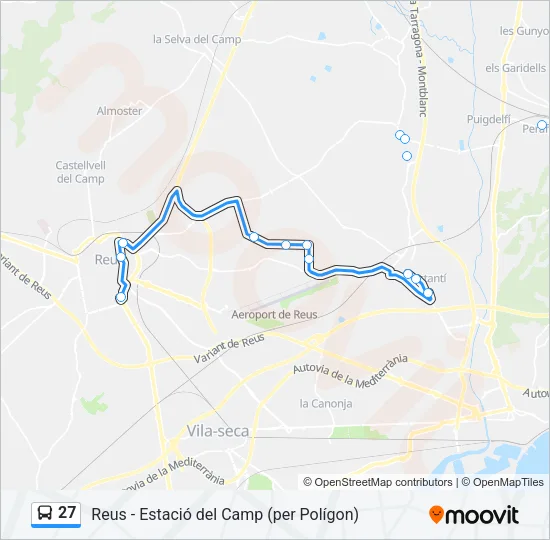 27 Bus Line Map