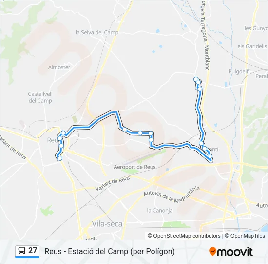 27 Bus Line Map