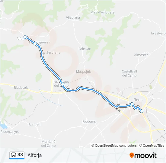 33 Bus Line Map