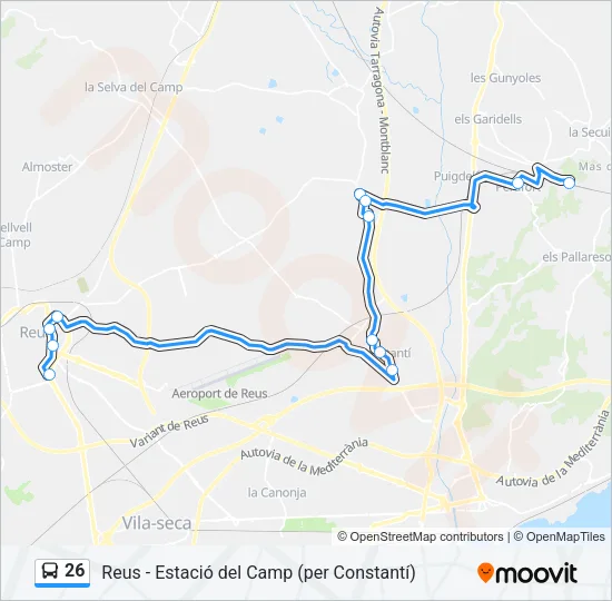 26 Bus Line Map