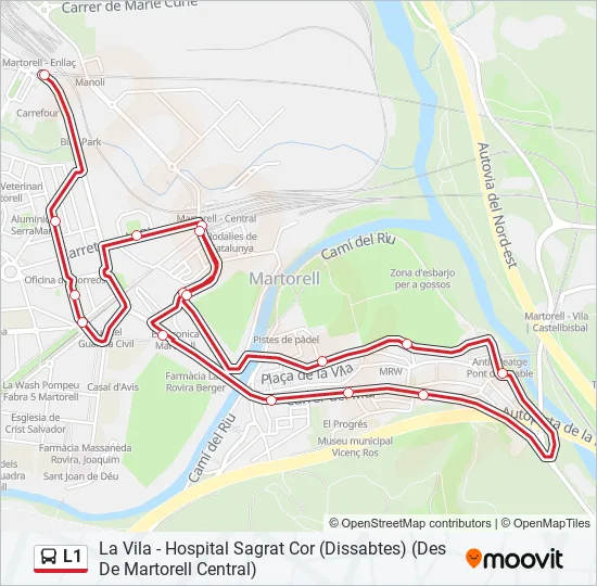 L1 Bus Line Map