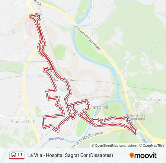 L1 Bus Line Map
