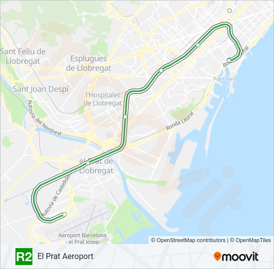 R2 Train Line Map